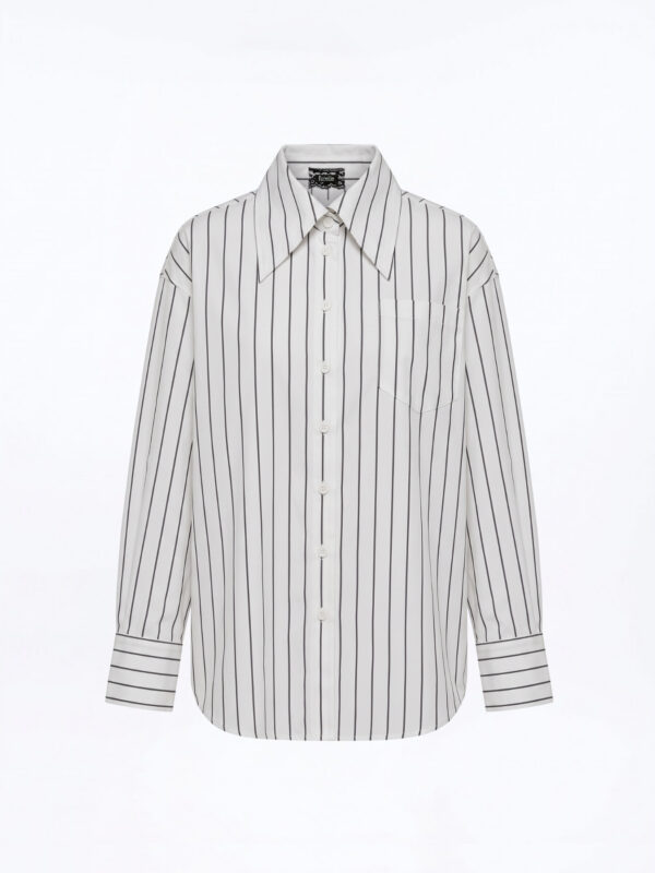 biała koszula w paski damska oversize