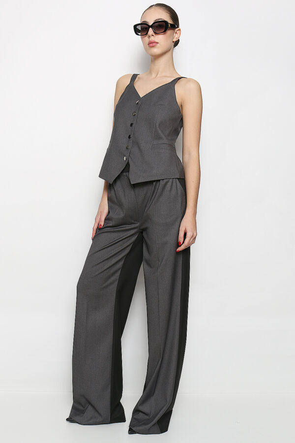 SPODNIE SZWEDY SZARO-CZARNE (DWUKOLOROWE)