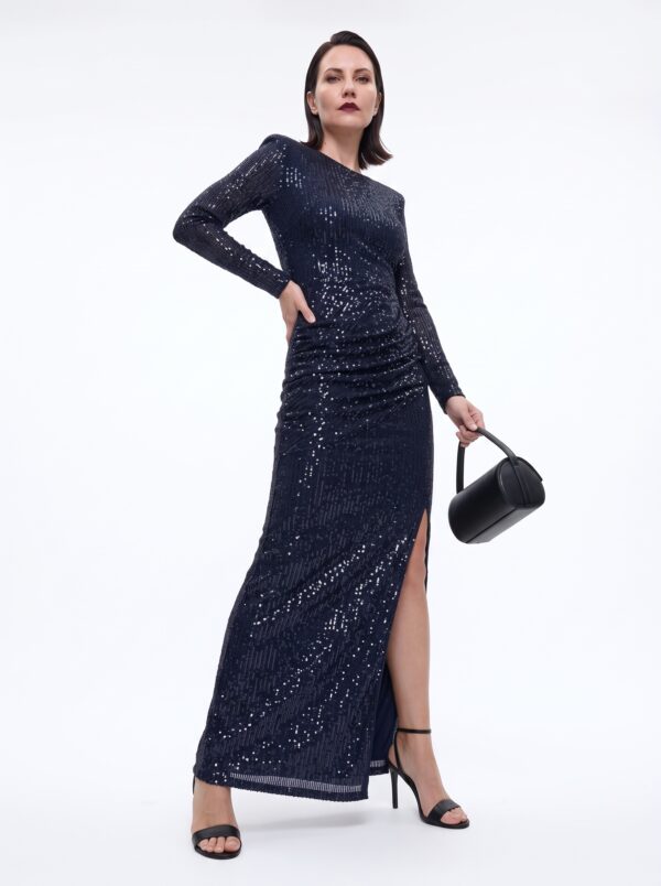granatowa sukienka cekinowa Midnight Glamour