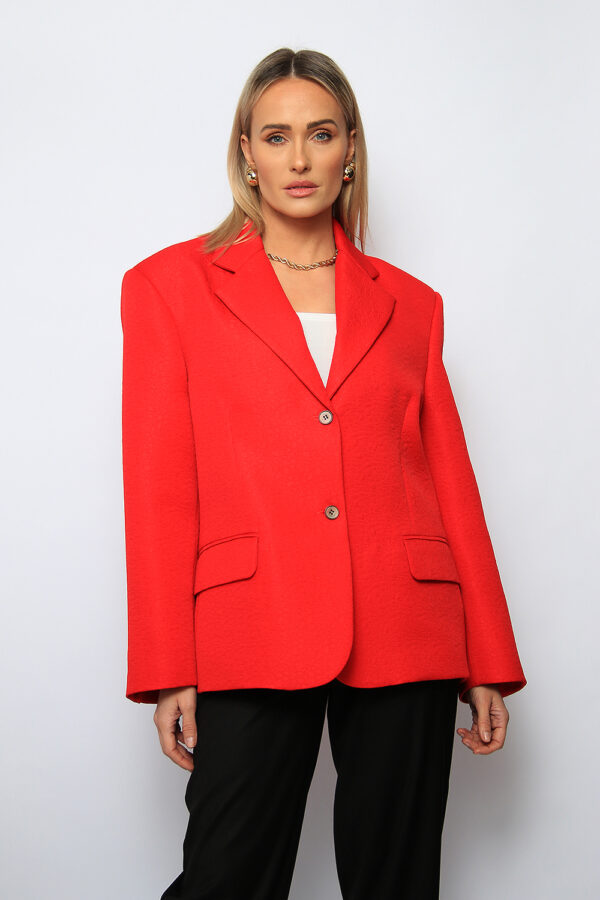 CZERWONA MARYNARKA TŁOCZONA