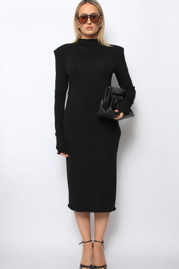 CZARNA SUKIENKA Z TENCELU