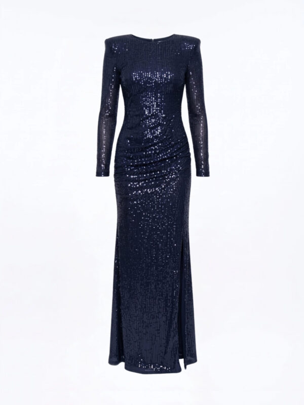 Granatowa Sukienka Cekinowa „Midnight Glamour”