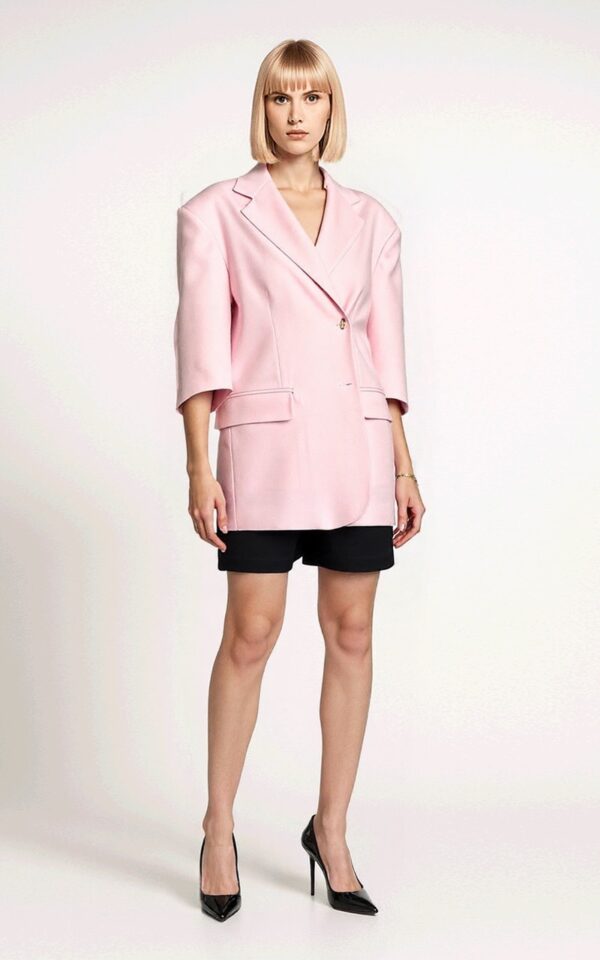 MARYNARKA Z KRÓTKIM RĘKAWKIEM RÓŻOWA