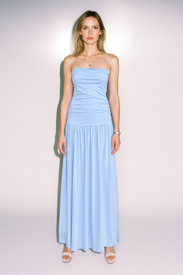 SUKIENKA MAXI BŁĘKITNA