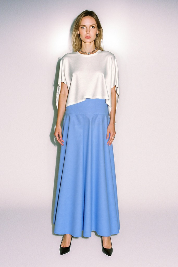 DŁUGA SPÓDNICA BŁĘKITNA