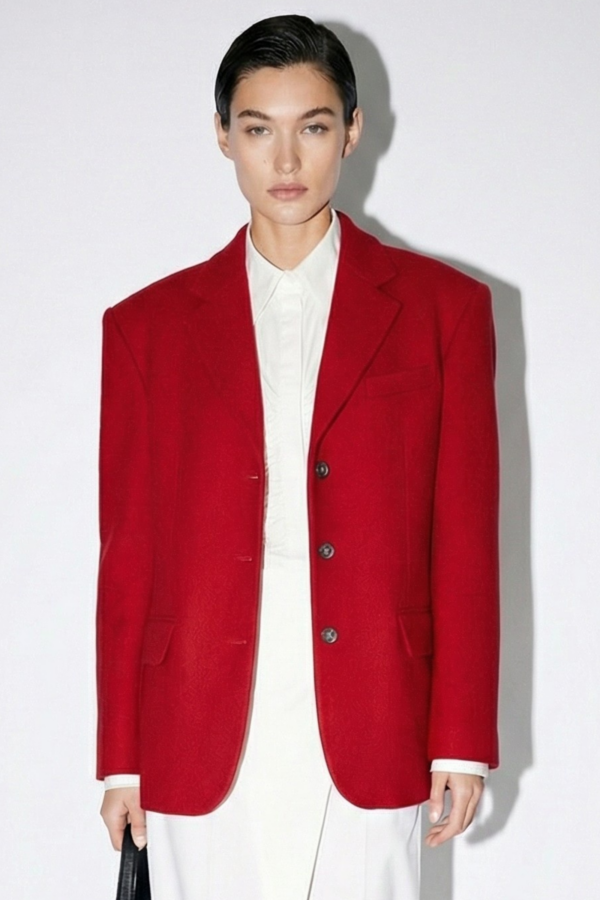 MARYNARKA Z ALPAKI CZERWONA