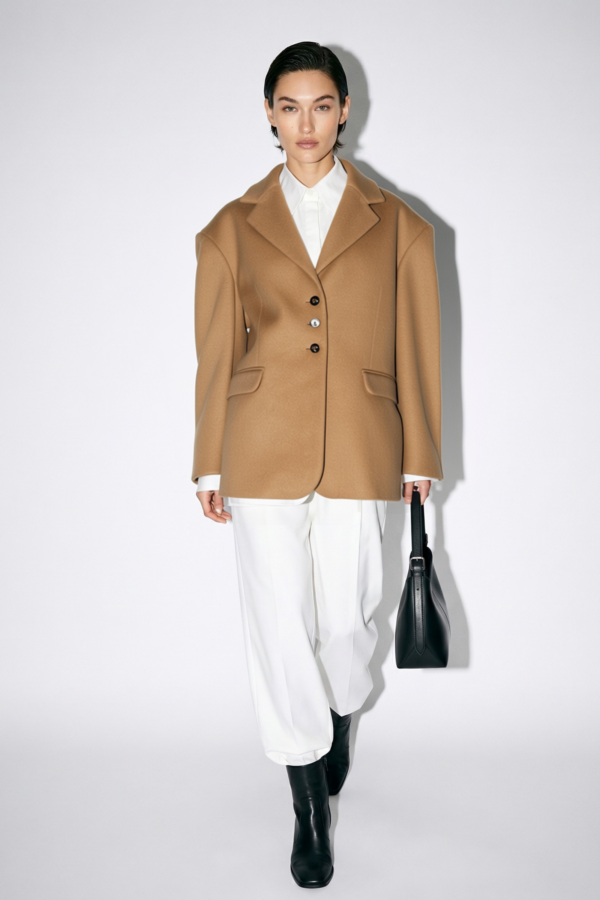 MARYNARKA Z ALPAKI BEŻOWA