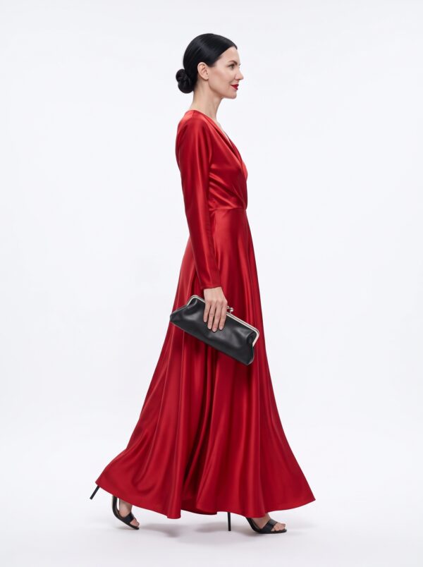 sukienka kopertowa maxi czerwona Red Grace