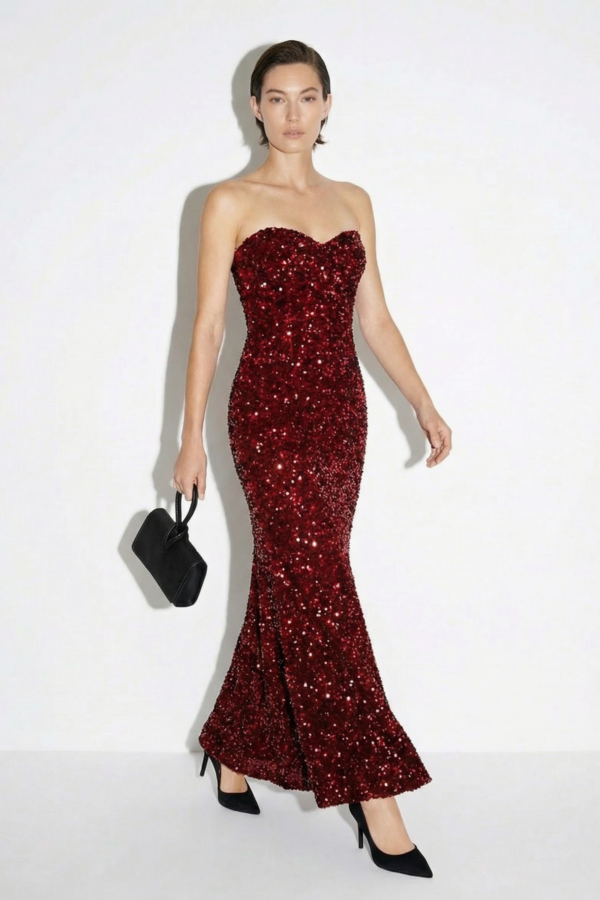 SUKIENKA RYBKA CEKINOWA