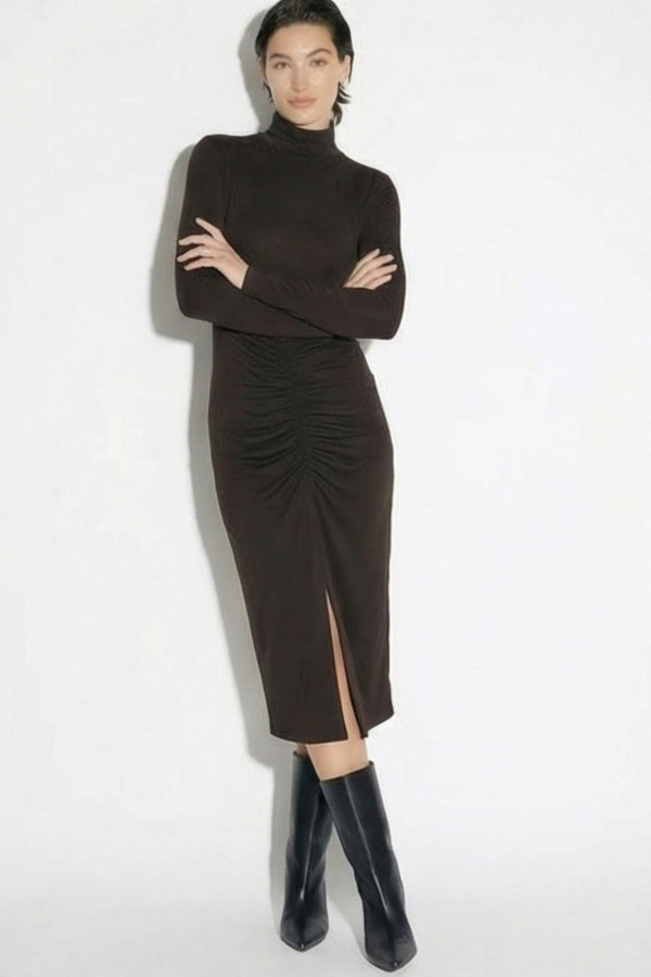 SUKIENKA MARSZCZONA CZEKOLADA