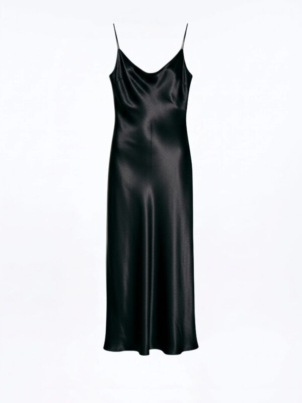 Czarna sukienka bieliźniana midi Noir Silhouette