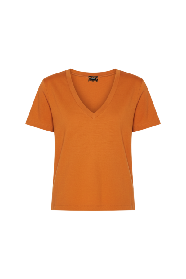 T-SHIRT Z GŁĘBOKIM DEKOLTEM