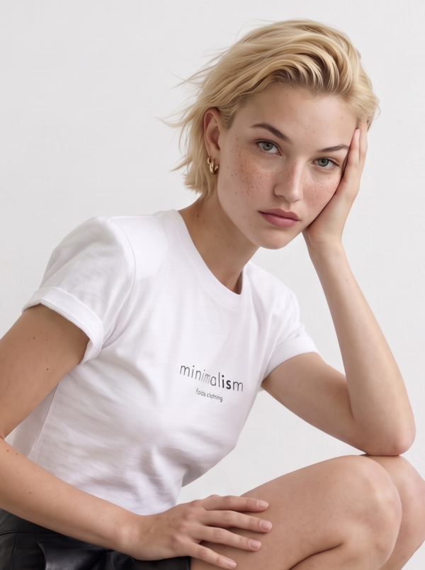 Biały T-shirt MINIMALISM