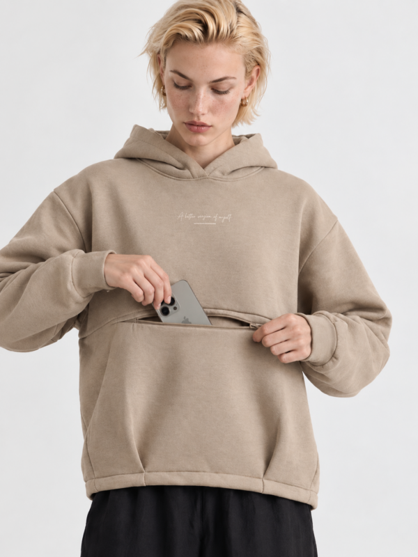 Bluza samolotowa z ukrytą kieszenią