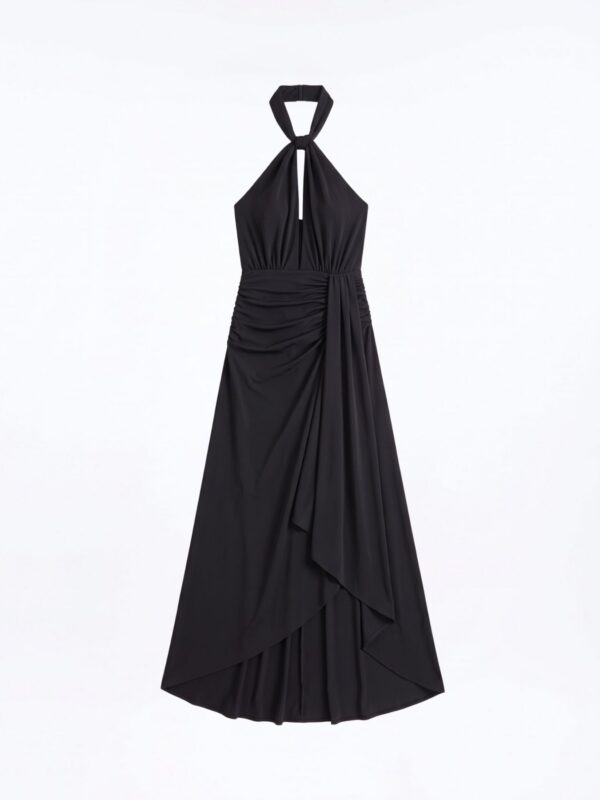 Czarna sukienka wieczorowa maxi – FURELLE Atelier